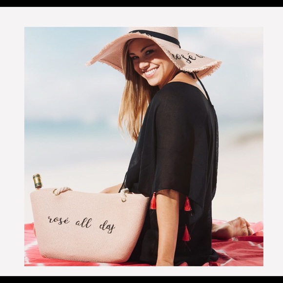 Straw graphic tote bag - Picture 3 of 5